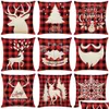 Taie d'oreiller 45x45cm Taie d'oreiller de Noël Joyeux Noël Décor pour la maison Ornements Coussin Er Nouvel An 2022 Noel Kerst Cadeau Drop Livraison H Dhrsb