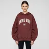 24SS Woman's Hoodies Nowy nisza AB klasyczny list bluzy drukujący farbowanie Annie String Smażyć stare z kapturem damską