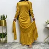 Ubranie etniczne Eid Mubarak Abaya Dubai Turcja Hidżab muzułmańska sukienka Islam Kobiet Ruffle Party Suknia Ramadan Kaftan Robe Jalabiya vestidos