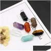 Pendant Necklaces Natural Prismatic Stone Pendants Mixed Crystal Agate Necklace Accessories Jewelry Charms For Diy Bracelet Craft Gif Dhjwx