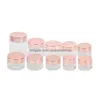 Packing Bottles Wholesale Frosted Glass Cream Jar Clear Cosmetic Bottle Lotion Lip Balm Container With Rose Gold Lid 5G 10G 30G 50G 10 Dh0Iv