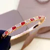 Bangle Designer bracelet bangle Bracelet luxury jewelry woman 18K rose gold silver red green agate snake diamond bracelets jewelrys desig