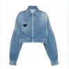 Kvinnor Autumn Fashion Womens Button Letters Coat Woman Designer Jackor Jeans Socialite Cargo Denim Shor 23