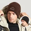 Bérets Bonnet d'hiver pour hommes Double face portable lettre broderie chapeau de ski doux armée militaire tactique crâne lâche montre chaude casquette