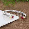 Designer David Yuman Jewelry Bracelet Aa Bracelet Popular Woven Twisted Thread Opening 7mm Colored Diamond