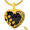 Collane con ciondolo Ijd9293 Stampa animale nel mio cuore Gioielli di cremazione in acciaio inossidabile per animali domestici di ceneri Collana con urna commemorativa Keepsake Dhbsx