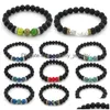 7 Chakra Healing Bracelet Lava Stone Diffuser Yoga Mala Meditation Gemstones Beads Jewelry For Energy Protection Drop Delivery Dhlq2