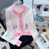 Maglioni da donna Cardigan lavorato a maglia sottile per le donne Giacca elegante di colore rosa Maniche lunghe Bottoni Maglioni larghi oversize Y2k Top
