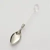 Coffee Scoops 1-10PCS Piece Creative Crystal Dinnerware Mixing Spoon Transparent Handle Dessert Table Decoration