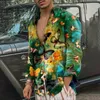 Men's Casual Shirts Party Dress Mens Shirt Baroque Butterfly Printed Button Down Green/Blue/Apricot Hawaiian Lapel Long Sleeve