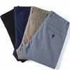 Pantaloni casual primavera-estate da uomo in cotone slim fit chino pantaloni moda maschile marchio di abbigliamento basic da uomo 240113