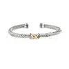 디자이너 David Yumans Yurma Jewelry Bracelet Dy Bracelet 인기있는 꼬인 스레드 8 Cross X Opening Lexus David