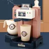 Children Electrical Coffee Machine Set Shopping Cash Register Pretend Play House Simulation Food Bread Cake Toy for Girl Boy Kid 240112