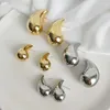 Stud Earrings Modern Jewelry Silver Plated Gold Color Teardrop For Women Girl Gift Ear Accessories
