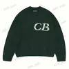 Мужские свитера Черновато-зеленый Королевский синий Свитер Cole Buxton Мужчины Женщины 1 1 Лучшее качество Свободные классические CB Жаккардовые вязаные толстовки T240112
