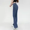 Leggings da donna Tasche snellenti a vita alta Pantaloni svasati fitness in denim per vestibilità aderente ed elastica Sport Articoli visualizzati Super dritti