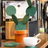 Настольные коврики, креативный набор чашек кактуса для столовой, кофейных напитков, держатель для кружки, подставка для столовых приборов, теплоизоляционная подкладка, кухонные принадлежности