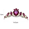 Headpieces Crystal Children's Birthday Crown Princess Girl's Headband For Dressing Up In Show Performance