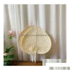 Feestartikelen 120 stuks Palmbladeren Fans Handgemaakte Rieten Natuurlijke Kleur Palm-Waaier Traditionele Chinese Ambachtelijke Geschenken Sn2709 Drop Delivery Home Dhwni