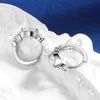 TBCYD 5mm D Orecchini a cerchio di colore per le donne con GRA S925 Chiusure per orecchie in argento sterling Fibbia originale Fine Jewerly 240112