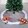 Christmas Decorations Beautiful Tree Skirt Letter Printed Velvet Merry Colorful Stitched For