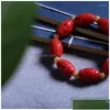 Beaded Strand Cinnabar Single Circle Armband Buddha pärlor samma stil för män och kvinnor släpp leveranssmycken armband dhi3y