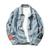 Herenjassen Denim Jas Heren Mode Hip Hop Streetwear Heren Jean Jassen Causale Zwarte Koreaanse Stijl Mannelijke En