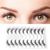 False Eyelashes 10 Pairs 3D Effect Natural Look Dense Curly Fluffy Eyelash Extension Faux Mink Hair Cat Eye Wispy Half Lashes