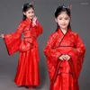 Bühnenkleidung Chinesische Frauen Retro Mädchen Kleidung Mittelalterliches Jahr Hanfu Kleid Kinder Erwachsene Tänzerin