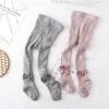 New Kids Socks Cute Bowknot Tights For Girls Knitted Cotton Winter Girls Tights High Waist Children Pantyhose Baby Girl Toddler Tights