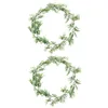 Dekorativa blommor 2 datorer Växt Artificial Flower Decoration Wreath Garland för bröllopshängande emulering Rattan Adorn lämnar plast Vine