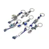 Key Rings Fashion Animal Elephant Turtle Hand Evil Eyes Keychain Glass Key Chain Lucky Blue Eye Pendant Ornament Keychains Drop Deliv Dhhkb