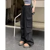 Pantalon Femme JMPRS Américain Hip Hop Femmes Streetwear Cargo Taille Haute Harajuku Lâche Pantalon Occasionnel Poches De Mode Femelle Y2K
