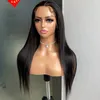 新しいスタイルマレーシアペルーのインディアンブラジルのナチュラルブラックシルキーストレート13x4 Glueless Frontal Wig 100％Raw Virgin Remy Human Hair