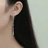 TBCYD D Color Earrings For Women S925 Sterling Silver Long Tassel Drop Hanging Pendientes Party Fine Jewelry 240112