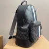 Lüks Sacoche West Backpack Tasarımcı Çanta Adam Kitap Çantası Omuz Stripe Çiçek Arka Paket Çanta Ayna Kaliteli Deri Tote Crossbody Flep Debriyaj Erkek Okul Çantaları