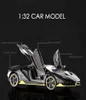 KIDAMI 132 Scale Aventador 770 Diecast Vehicle Model Toy Cars Pull Back Car com Sound Light Coleção de presentes para crianças e adultos Y20036110477