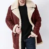Mens Autumn and Winter Fashion Casual päls Integrated Coat Faux Jacket 240113