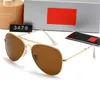 Top-Luxus-Sonnenbrille, Polaroid-Linse, Designer-Damen-Herren-Adumbral-Schutzbrille, Senior-Brille für Damen, Brillengestell, Raybans Vintage-Sonnenbrille aus Metall, 3479 8NWD