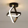 Ceiling Lights Led Lamp For Corridor Aisle Cloakroom Black Square Modern Lighting In The Hallway Balcony Home Decor Light Fixture