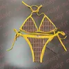 Costume da bagno bikini sexy da donna con stampa di lettere Biquinis per le vacanze estive Costume da bagno per feste in piscina di compleanno Costume da bagno con reggiseno imbottito push-up