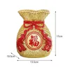 Decorative Flowers Chinese Year Feng Shui Treasure Basin Blessing Bag Vase Decor Artwork Table Decoration For Housewarming Gift