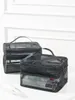 Cosmetic Bags 1PCS Large Black Mesh Double-decker Portable Tote Makeup Bag Beach Travel Toiletry