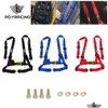 Accessori per cinture di sicurezza 2 4Pt Imbracatura per cintura di sicurezza da corsa a 4 punti per Go-Kart Nero/Blu/Rosso -Shs01 Drop Delivery Cellulari Moto Dhx8J