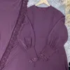 Etniska kläder abaya dubai elegant hijab klänning kalkon kaftan islam för kvinnor arab maxi ramadan vestidos blygsam mantel front blixtlåsare