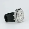 Stylish Watch Featuring Moissanite Half Diamond Design with Rubber Strap Ensuring A Fashionable and Elegant Appearance