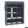 Meubles de chambre à coucher Heavy Duty Portable Placard Organisateur de rangement Armoire Vêtements Rack Shees Gray275M Drop Livraison Maison Jardin Dhdah