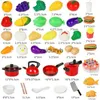 Kitchens Play Food Cutting Play Food Toy for Kids Kitchen Pretend Fruit Vegetables Accessories Educational Toy Food kit for Toddler ldren Giftvaiduryb