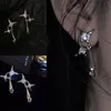 Boucles d'oreilles pendantes pour femmes, géométrie Simple, scintillante, goutte de strass, glands brillants et élégants, étoile, bijoux Y2k