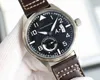 5A lWC Watch Pilot's Chronograph Steel CaseLeather Strap Movimento automático de corda automática Desconto Relógios de grife para homens e mulheres Relógio de pulso Fendave 24.1.10